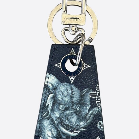 Louis Vuitton Chapman Brothers Navy & Cream Monogram Keychain - Picture 1 of 2